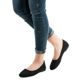 Evento Černé semišové balerínky černý 2