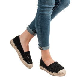 VICES semišové espadrilky černá 1