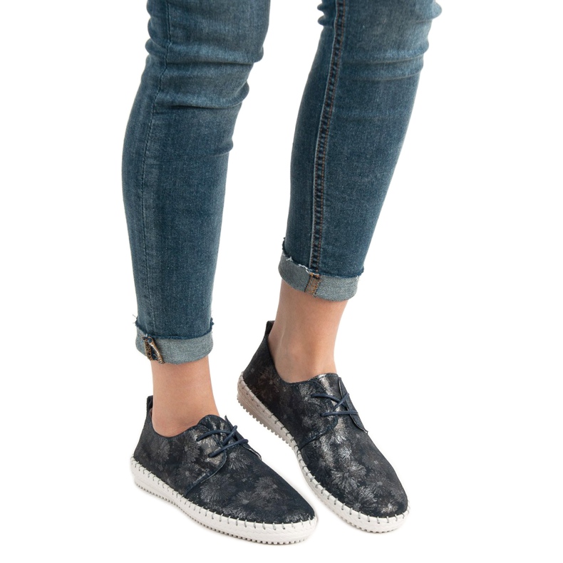 Filippo Svázané kožené boty modrý vícebarevný 1