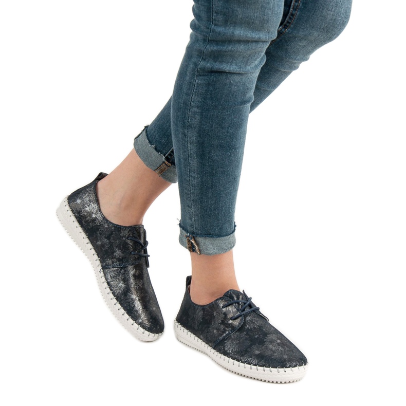 Filippo Svázané kožené boty modrý vícebarevný 2