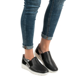 Filippo Černé nazouvací boty černý 1