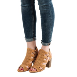 Goodin Módní hořčičné sandály žlutá 2