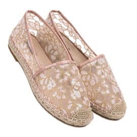 Krajkové espadrilky VICES růžový 1