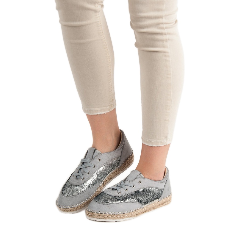 Boty s flitry VICES šedá 2