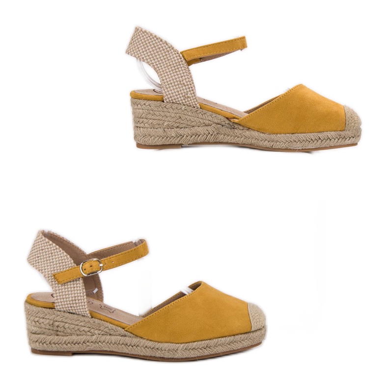 Kylie Klínové espadrilky žlutá 1