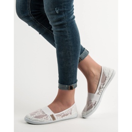 SHELOVET Krajkové balerínky bílý 2