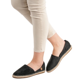 VICES semišové espadrilky černá 2