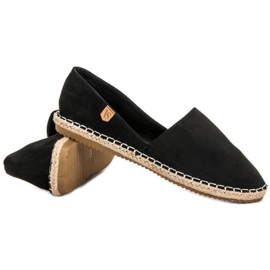 VICES semišové espadrilky černá 5