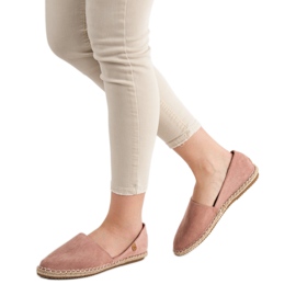 VICES semišové espadrilky růžový 1