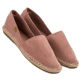 VICES semišové espadrilky růžový 2