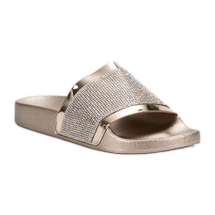 Pantofle VICES se zirkony žlutá 1 Pantofle VICES se zirkony žlutá 1