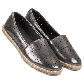 Vgy Max Lesklé espadrilky šedá 4