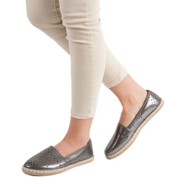 Vgy Max Lesklé espadrilky šedá 3