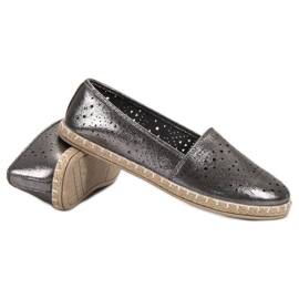 Vgy Max Lesklé espadrilky šedá 1