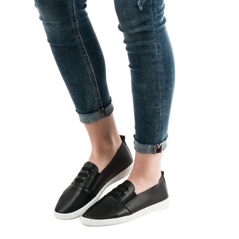 Super Mode Černé tenisky černá 1 Super Mode Černé tenisky černá 1