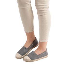 SHELOVET Espadrilky s tryskami šedá 2