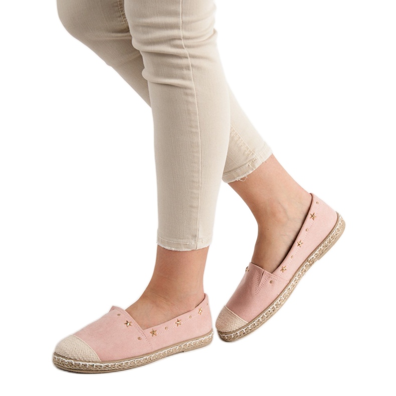 SHELOVET Espadrilky s tryskami růžový 2 SHELOVET Espadrilky s tryskami růžový 2