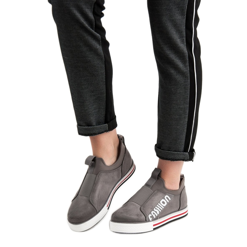 SHELOVET Módní sportovní obuv šedá 1