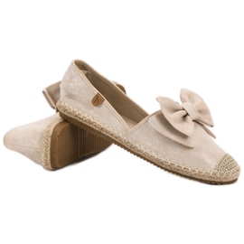 Espadrilles with Bow VICES hnědý 4
