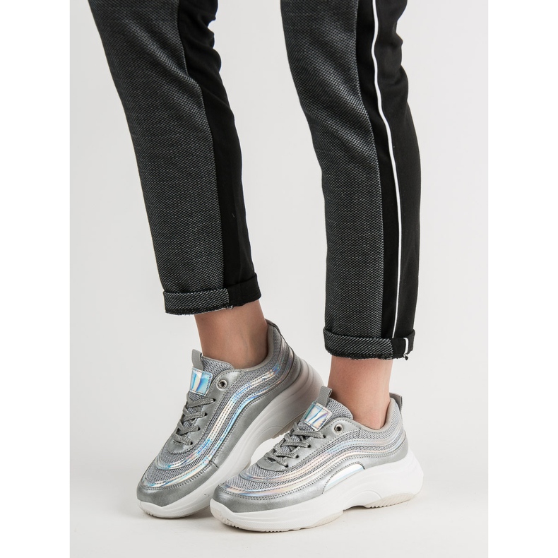 SHELOVET Tenisky Na Platformě šedá 2