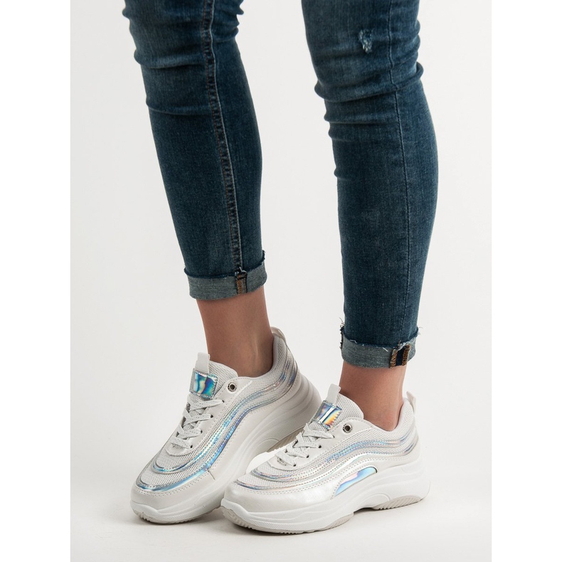 SHELOVET Tenisky Na Platformě bílý 1