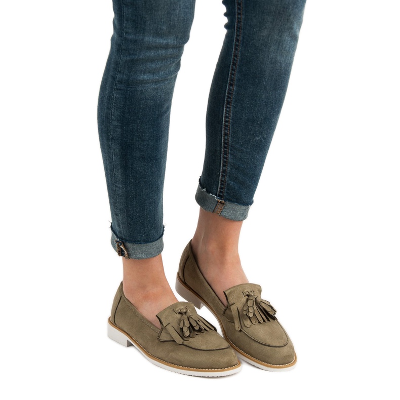 VICES olivové mokasíny zelený 2