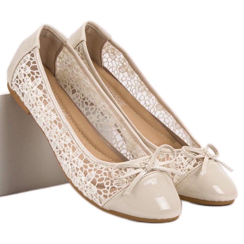 Diamantique Módní balerínky hnědý 1