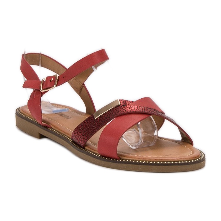 L. Lux. Shoes Stylové červené sandály červený 1