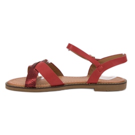 L. Lux. Shoes Stylové červené sandály červený 2