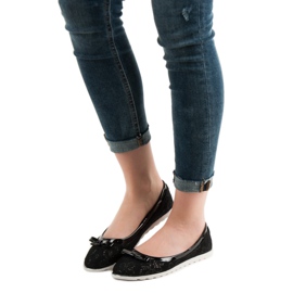 SHELOVET Baletka s krajkou černá 1