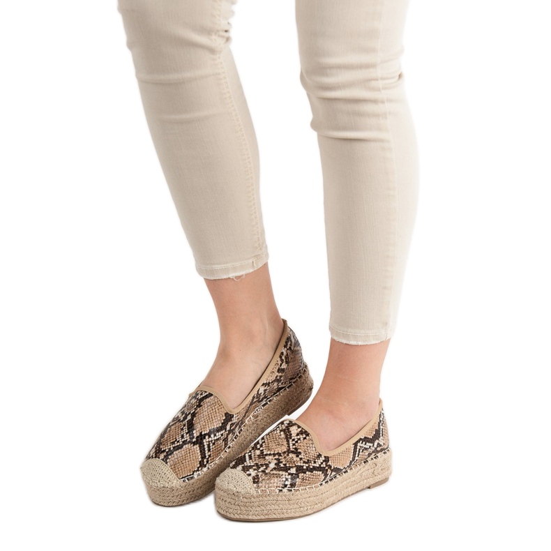 Best Shoes Lordsy na platformě hnědý 1