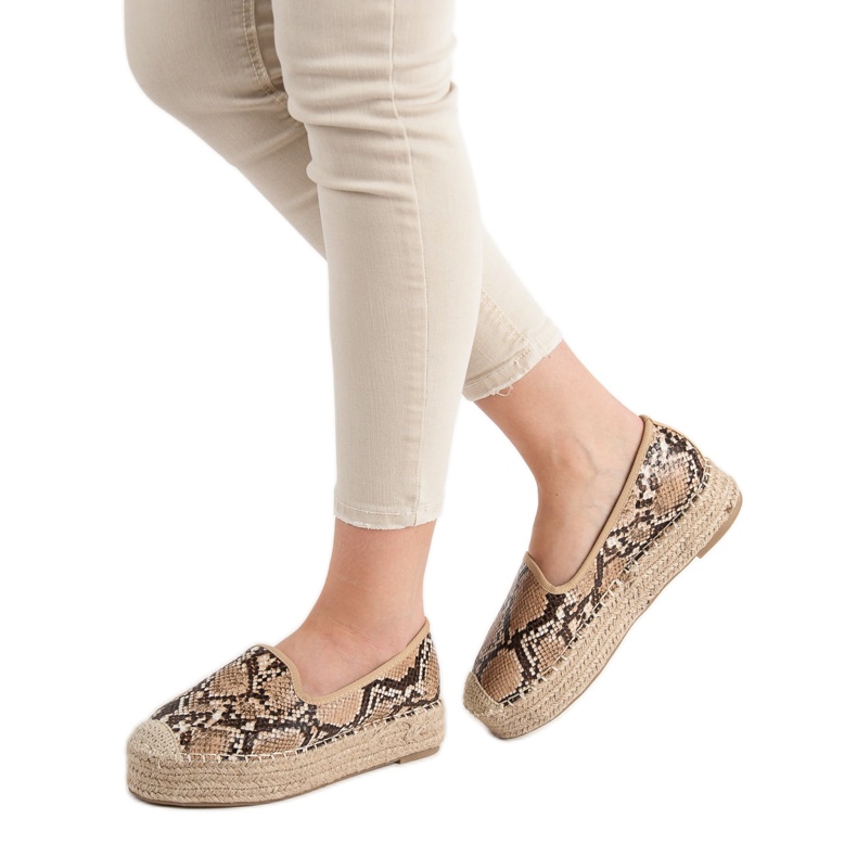 Best Shoes Lordsy na platformě hnědý 2