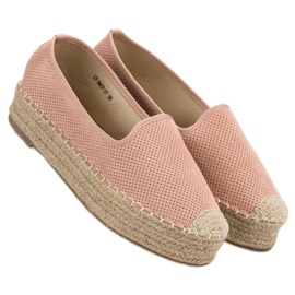 Best Shoes Lordsy na platformě růžový 1