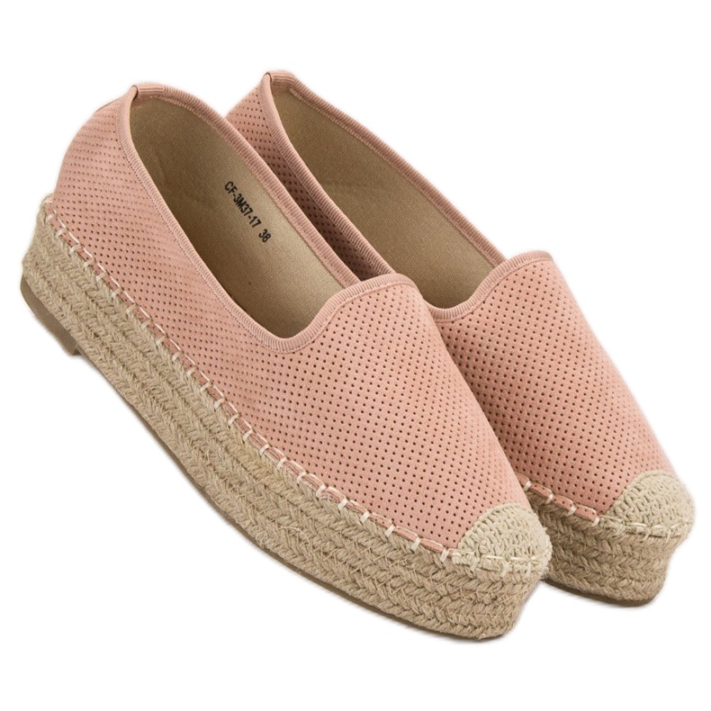 Best Shoes Lordsy na platformě růžový 1