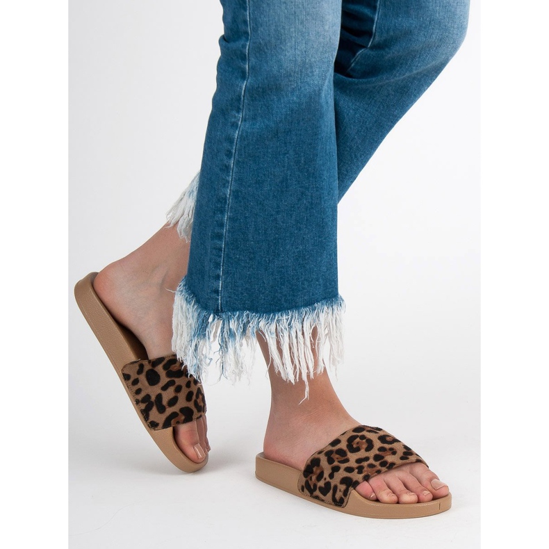 SHELOVET Sportovní pantofle ze semiše hnědý 1