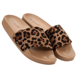 SHELOVET Sportovní pantofle ze semiše hnědý 2