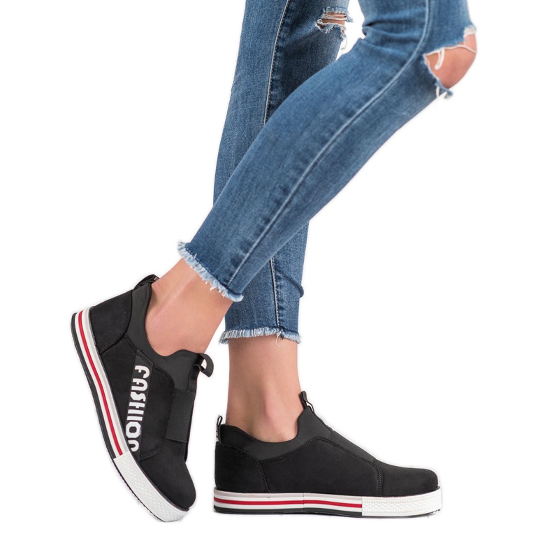 SHELOVET Módní sportovní obuv černá 1