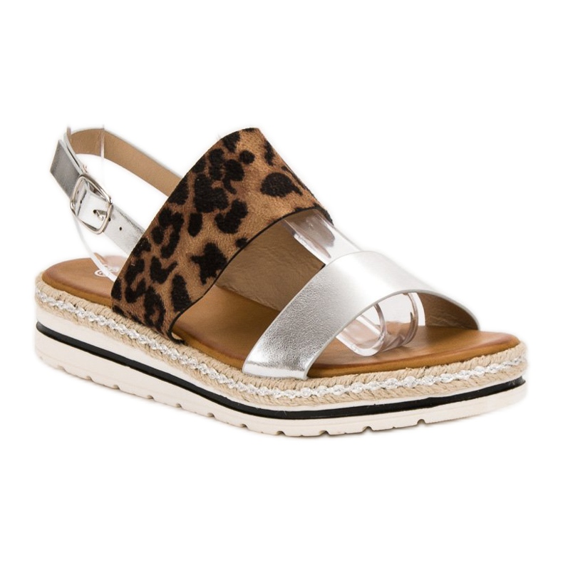 SHELOVET Pohodlné sandály hnědý šedá 1