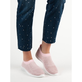 SHELOVET Textilní sportovní obuv růžový 2