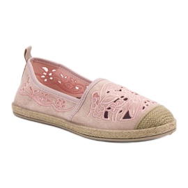 VICES semišové espadrilky růžový 1