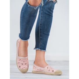 VICES semišové espadrilky růžový 4
