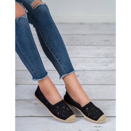 VICES semišové espadrilky černá 2