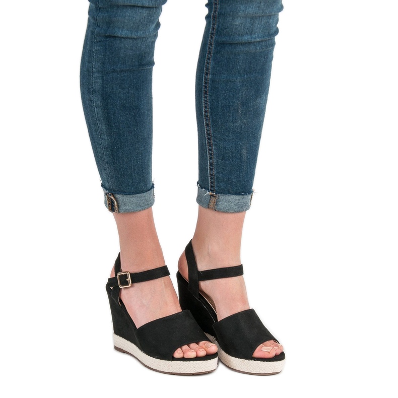 Best Shoes Černé sandály černý 2