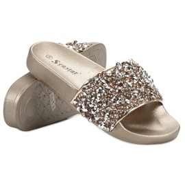 Seastar Elegantní zlaté pantofle zlatý 5