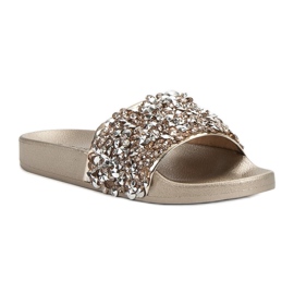 Seastar Elegantní zlaté pantofle zlatý 3