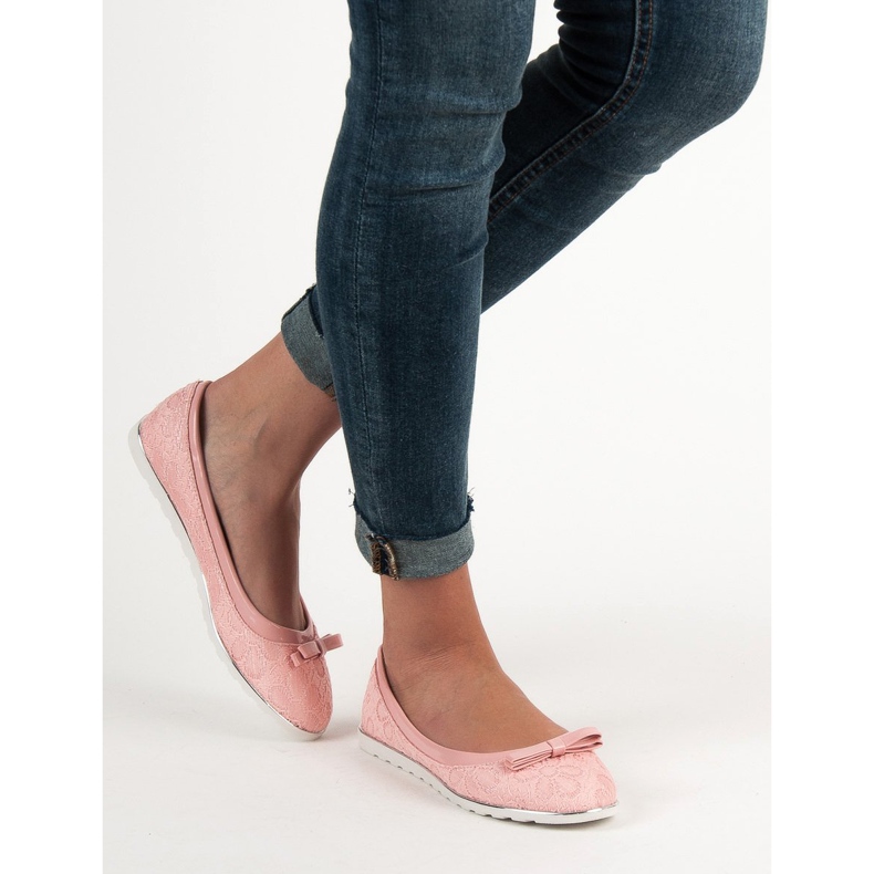 SHELOVET Baletka s krajkou růžový 1 SHELOVET Baletka s krajkou růžový 1