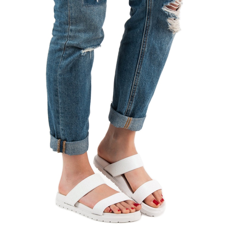 Seastar Lesklé pantofle bílý 1