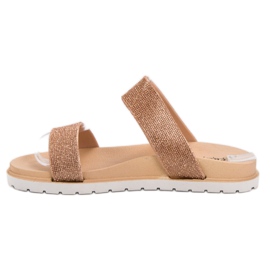 Seastar Lesklé pantofle žlutá 1