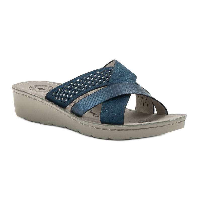 Evento Pohodlné modré pantofle modrý 1