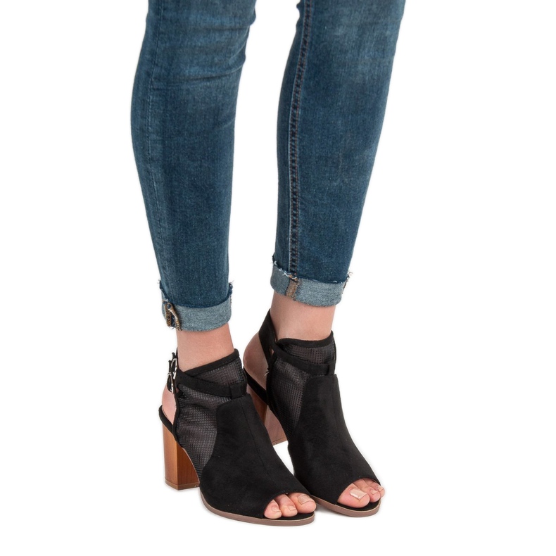 Evento Stylové uzavřené sandály černý 2